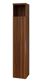 SIN 6 - 4DN kancelářská skříň, 1-dveřová/nika, levá, 2170x400x400, ořech královský